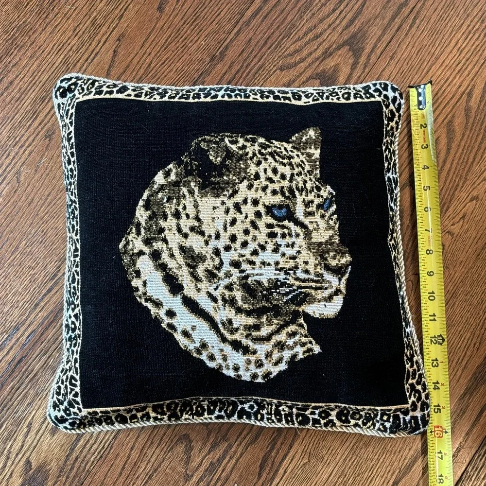 Vintage Leopard Tapestry Throw‎ Pillow 16